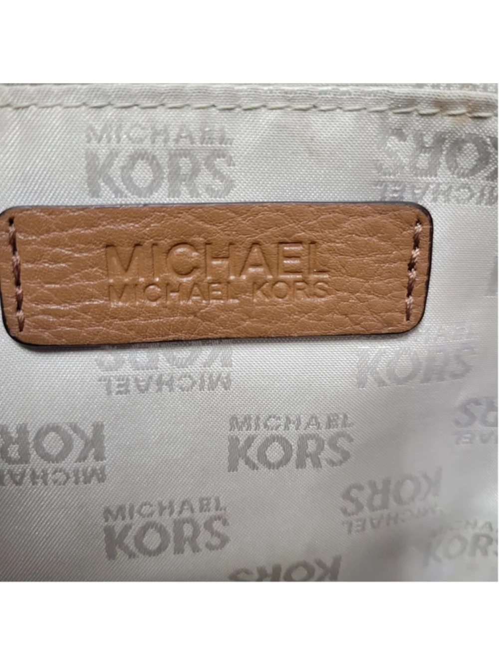 MICHAEL KORS Women's Double Handle HAMILTON Leather large SATCHEL/BAG COGNAC